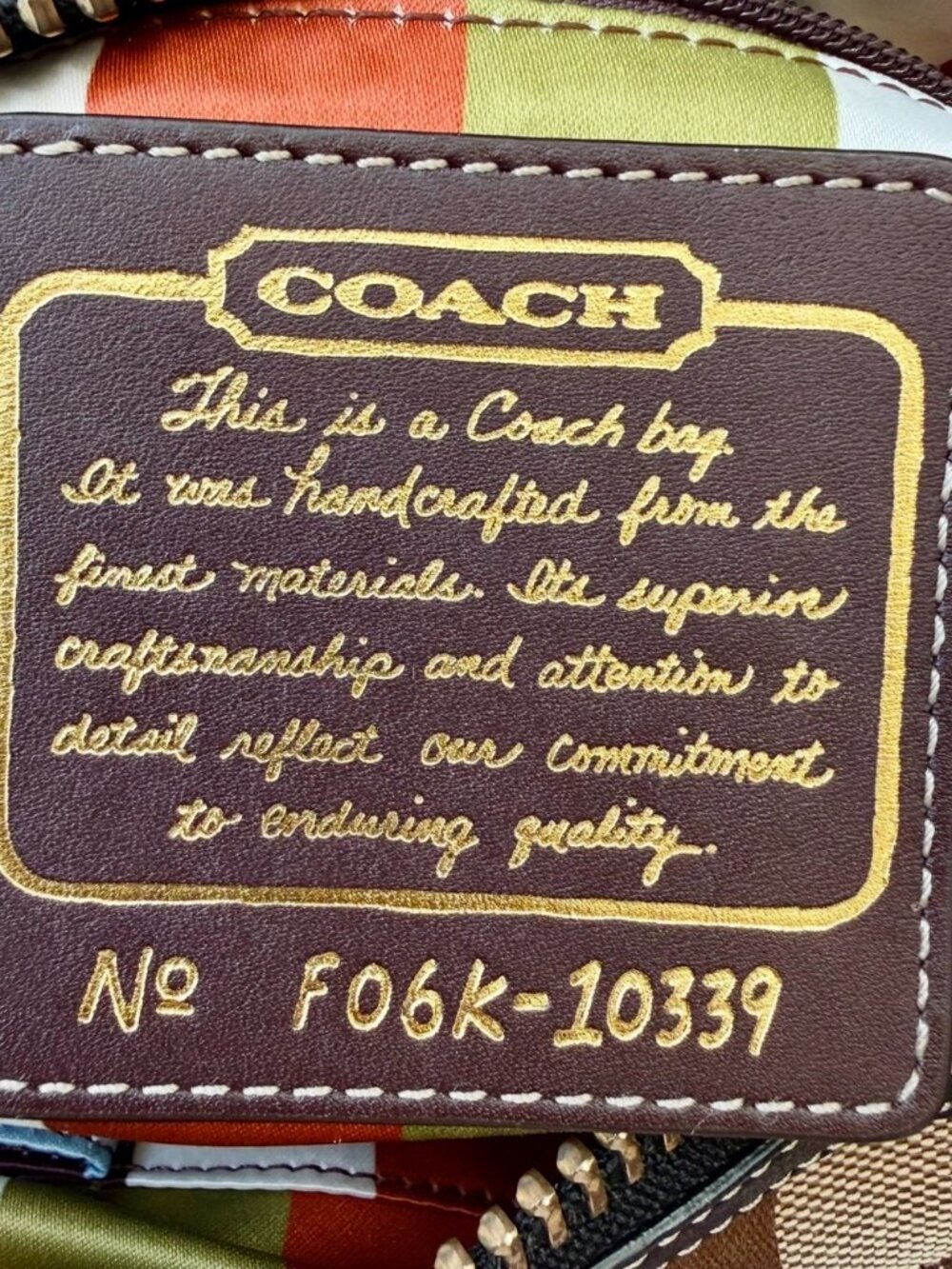 Coach Legacy Tan Signature Black Leather Trim Double Turnlock Satchel Bag 10339 - Picture 15 of 16